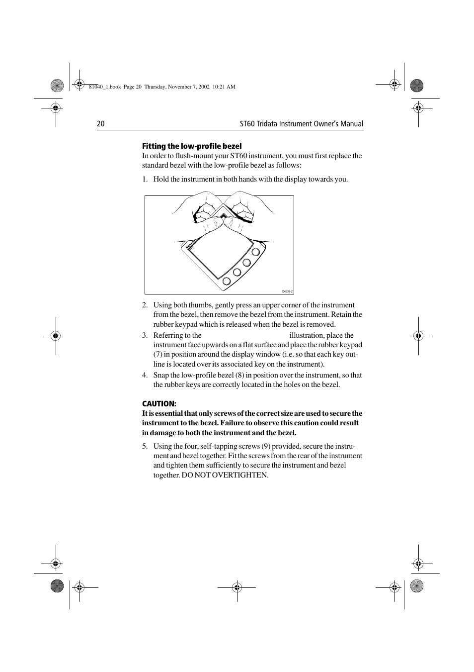 Raymarine ST60 Tridata User Manual | Page 32 / 58