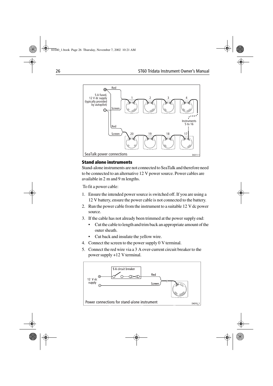 Raymarine ST60 Tridata User Manual | Page 38 / 58