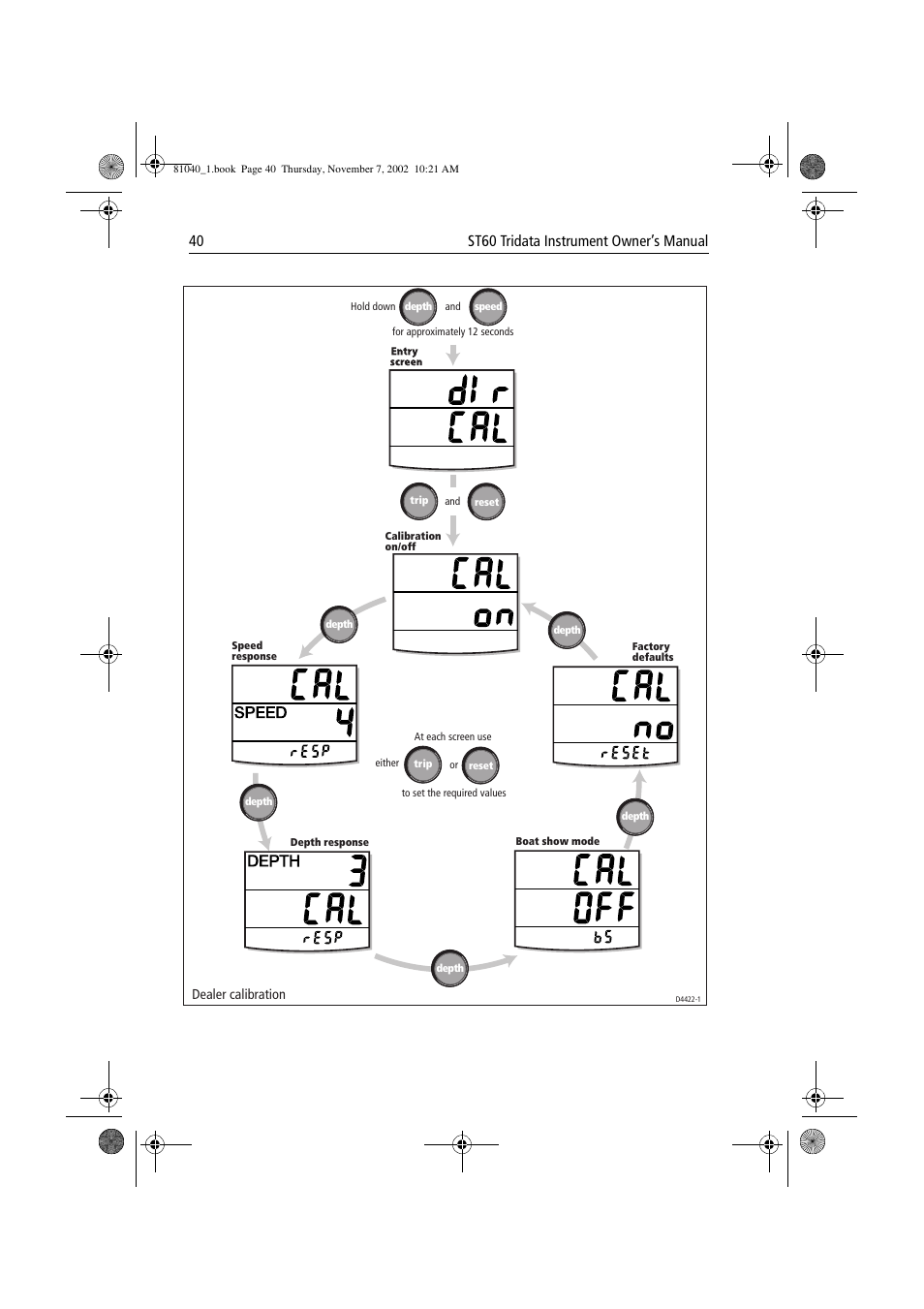 40 st60 tridata instrument owner’s manual | Raymarine ST60 Tridata User Manual | Page 52 / 58