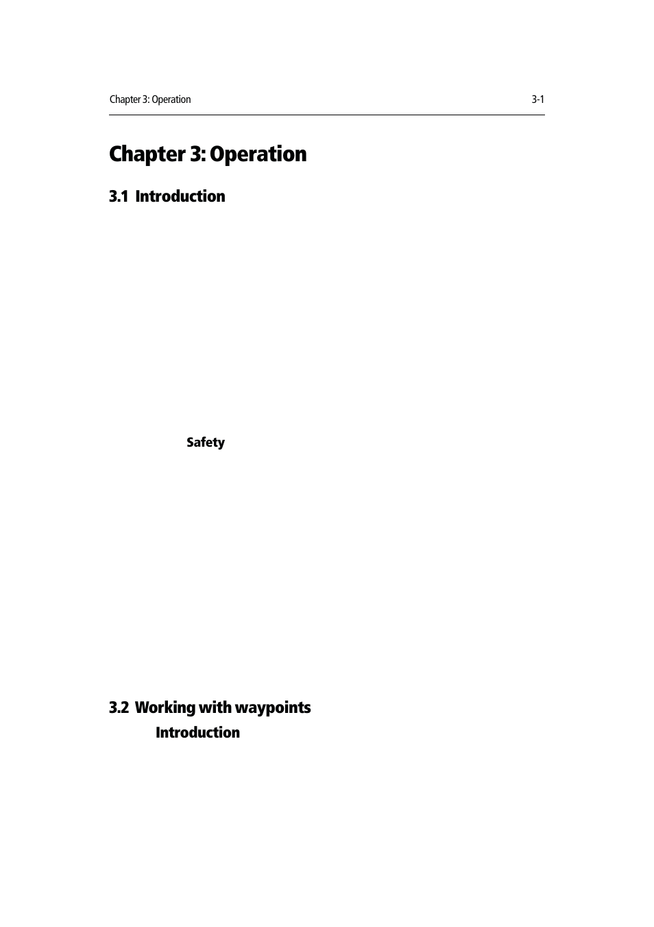 Chapter 3: operation, 1 introduction, 2 working with waypoints | Introduction | Raymarine RAYCHART 420D User Manual | Page 32 / 101