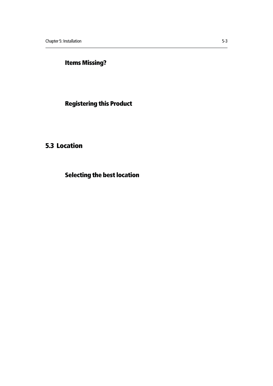 3 location, Items missing, Registering this product | Selecting the best location | Raymarine RAYCHART 420D User Manual | Page 76 / 101
