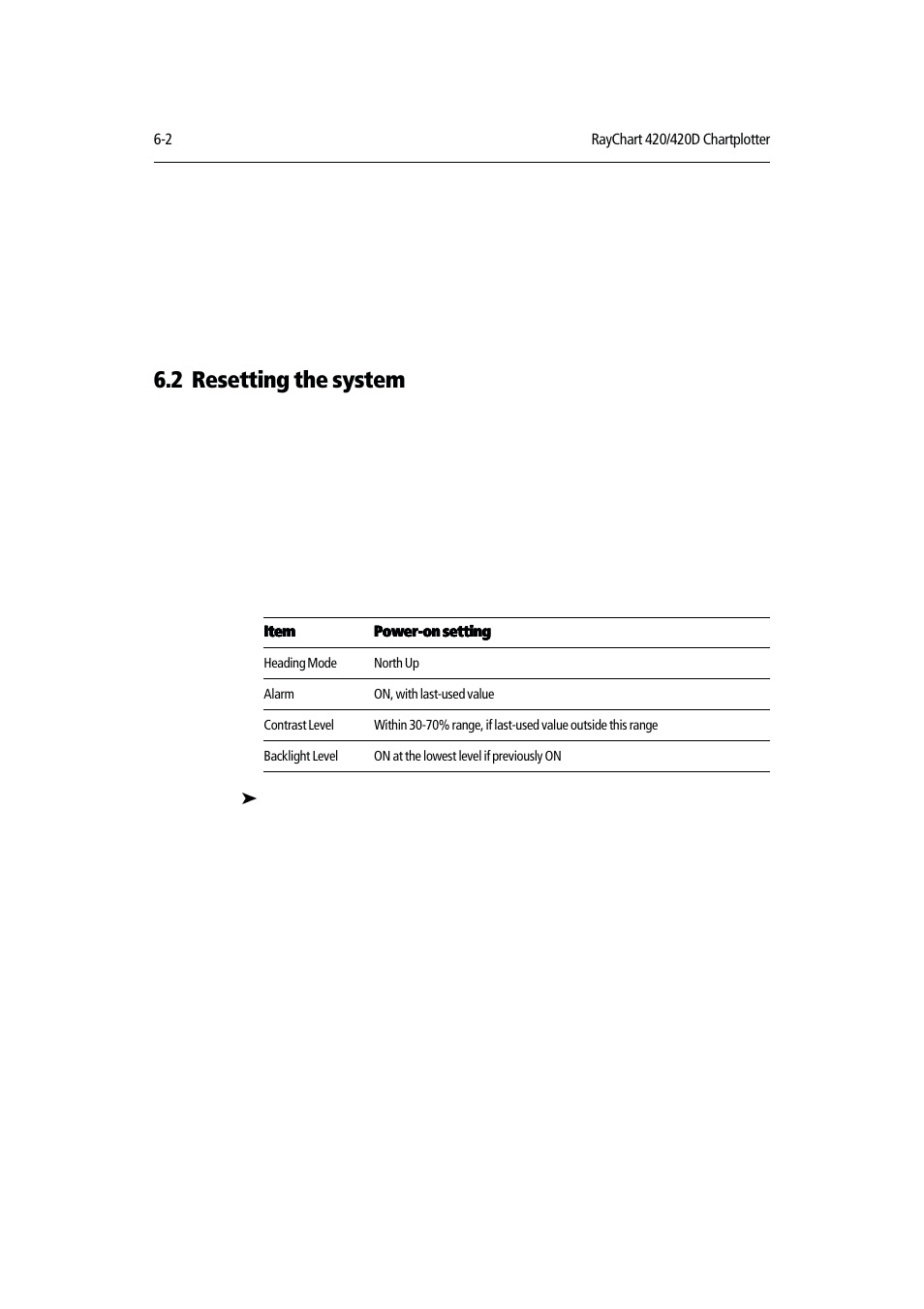 2 resetting the system | Raymarine RAYCHART 420D User Manual | Page 87 / 101