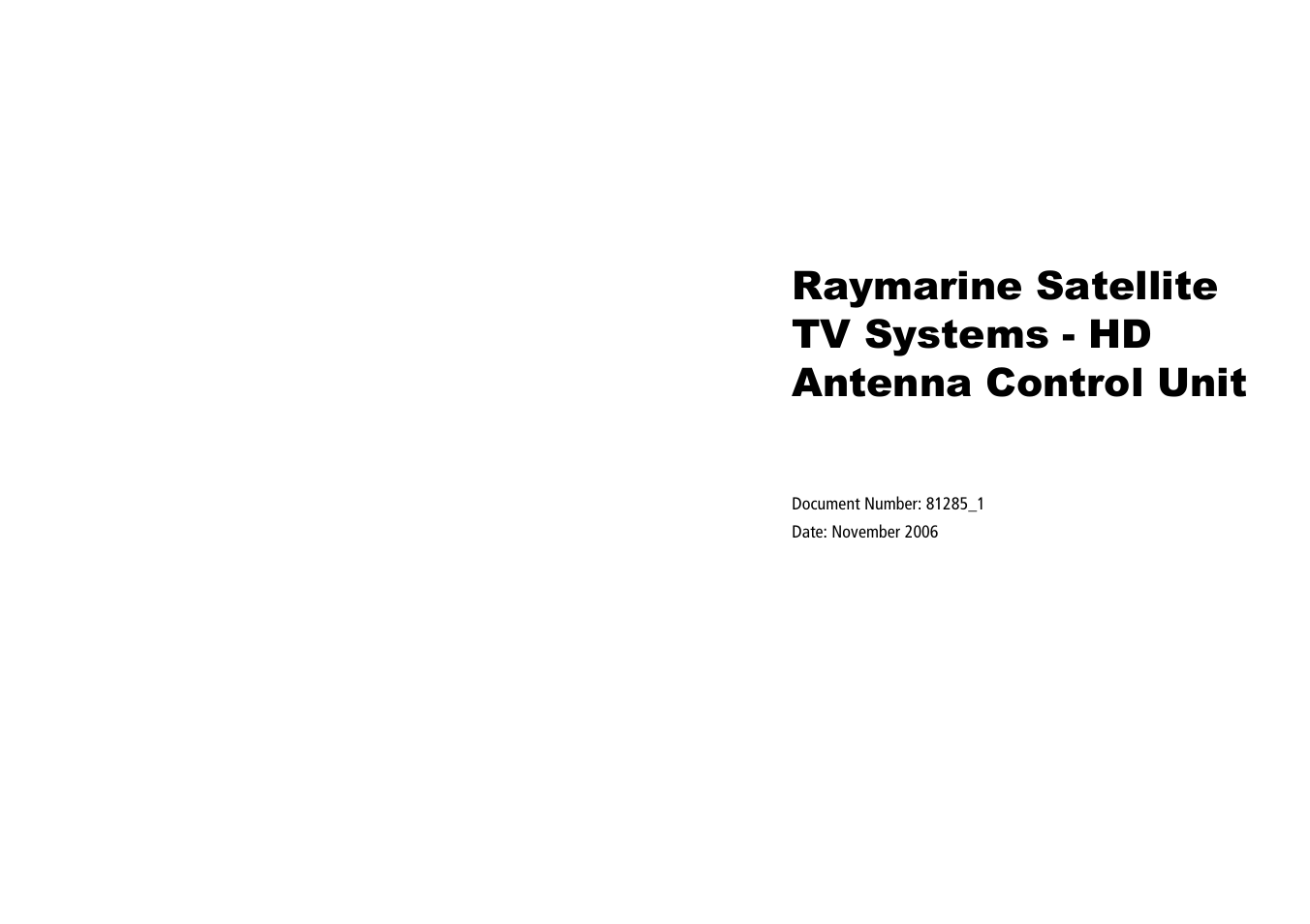 Raymarine 81285_1 User Manual | 18 pages