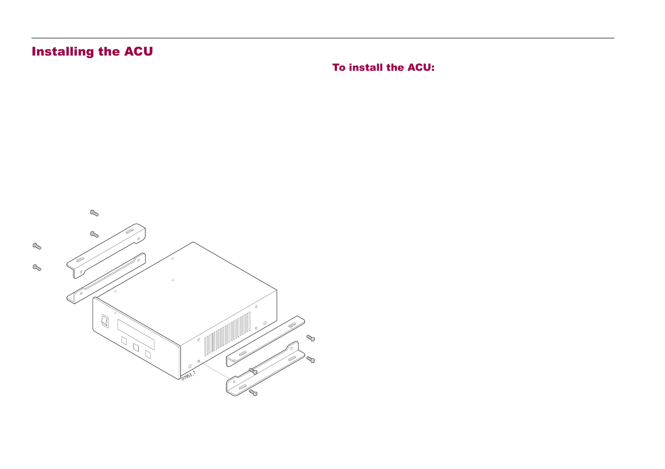 Installing the acu | Raymarine 81285_1 User Manual | Page 10 / 18