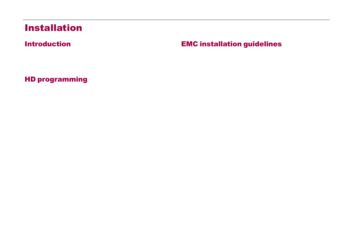 Installation, Introduction, Hd programming | Emc installation guidelines | Raymarine 81285_1 User Manual | Page 7 / 18
