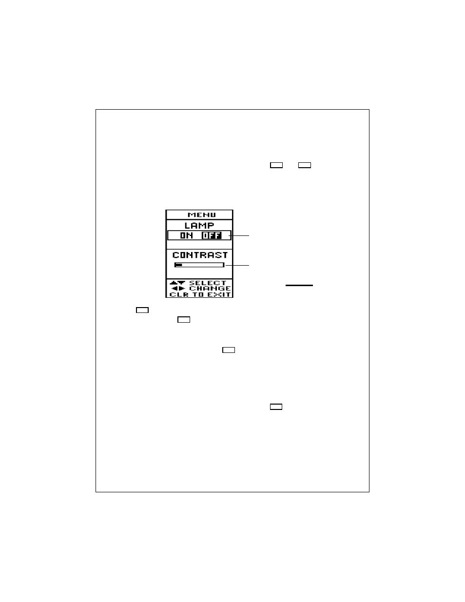 Lamp/contrast menu | Raymarine L365 User Manual | Page 31 / 83