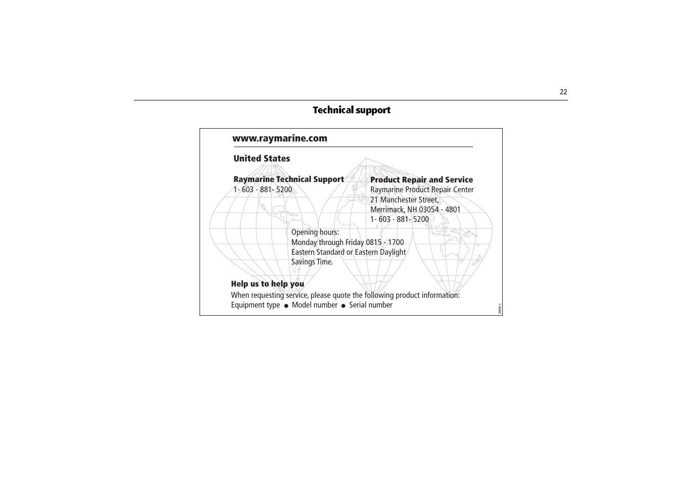 Technical support | Raymarine SR100 User Manual | Page 25 / 48