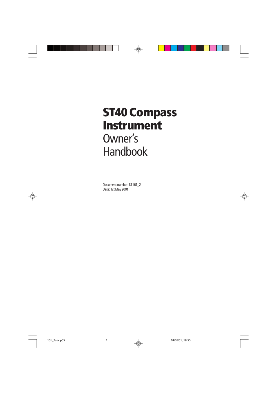 St40 compass instrument owner’s handbook | Raymarine Compass Instrument ST40 User Manual | Page 2 / 45
