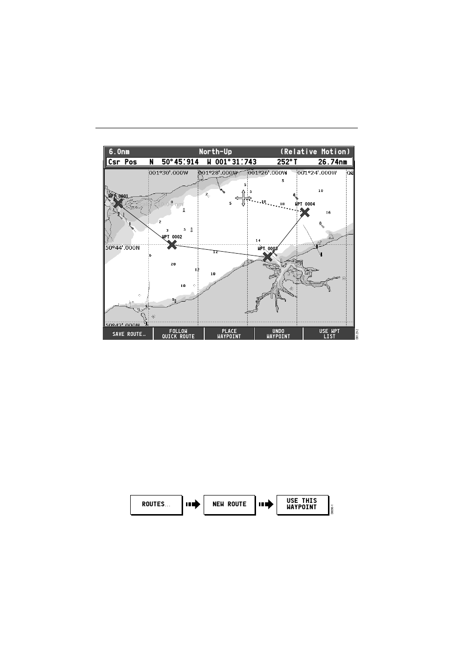 Using existing waypoints | Raymarine A65 User Manual | Page 74 / 100