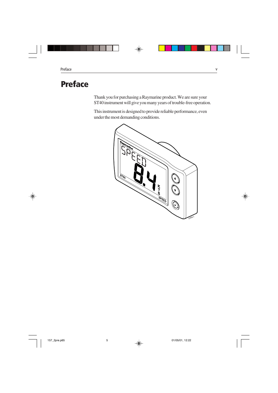 Preface | Raymarine ST40 User Manual | Page 8 / 43