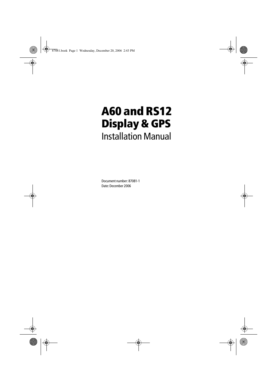 Raymarine A60 User Manual | 50 pages