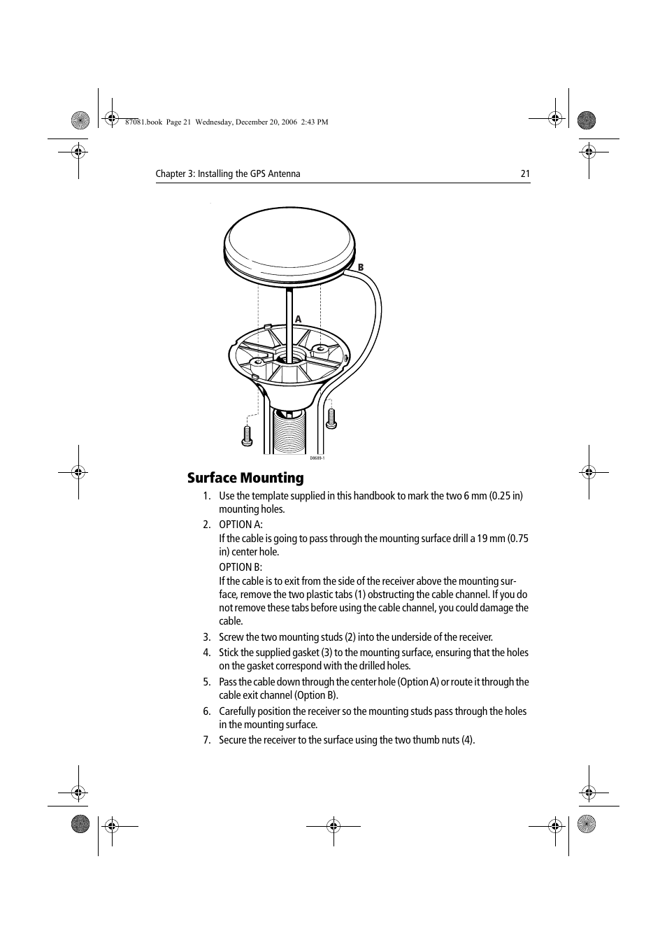 Surface mounting | Raymarine A60 User Manual | Page 21 / 50