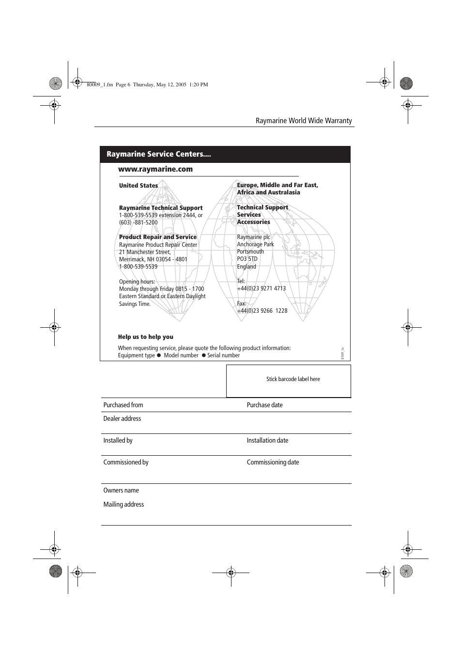 Raymarine A60 User Manual | Page 46 / 50