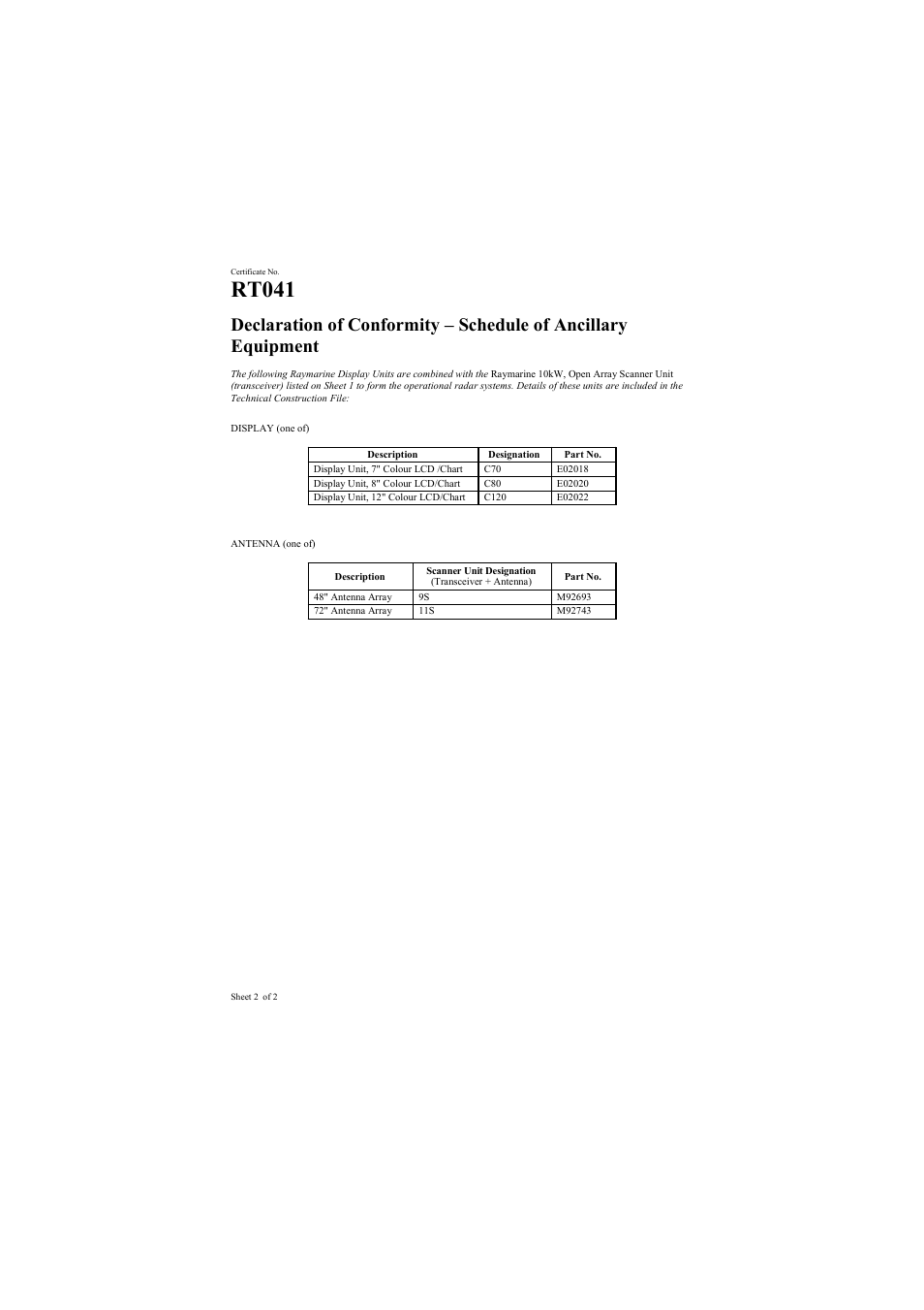 Rt041 | Raymarine Pathfinder Radar Scanner User Manual | Page 22 / 90