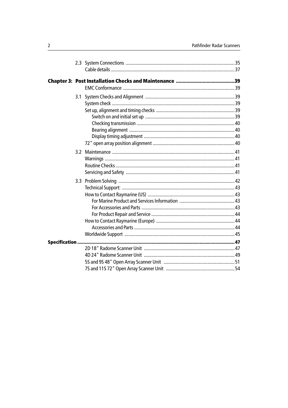 Raymarine Pathfinder Radar Scanner User Manual | Page 28 / 90