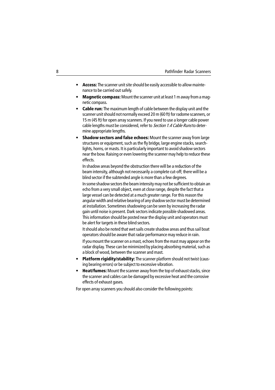 Raymarine Pathfinder Radar Scanner User Manual | Page 36 / 90