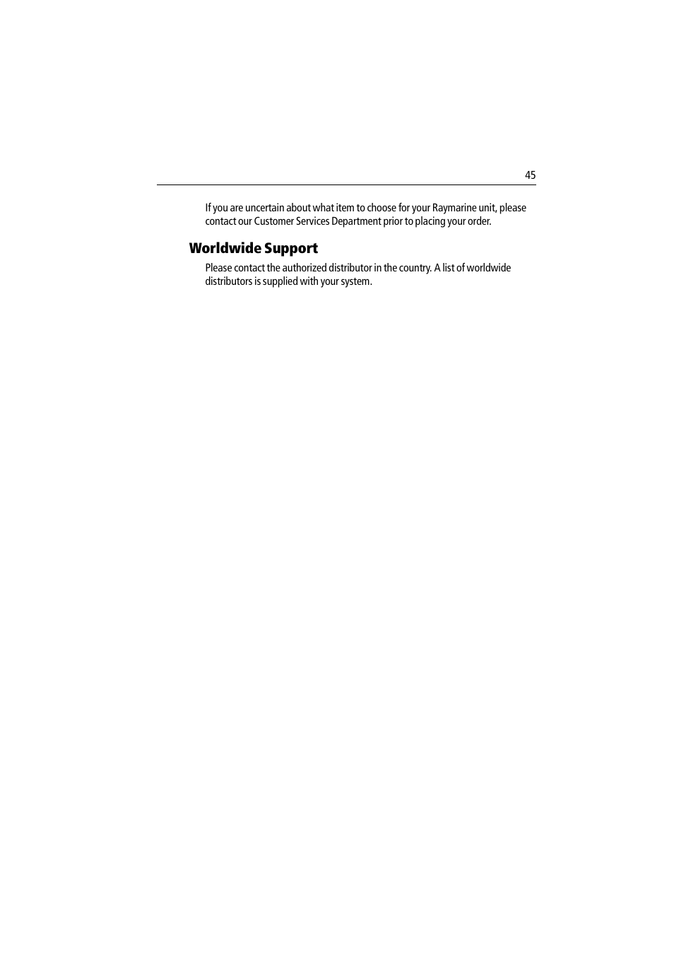 Worldwide support | Raymarine Pathfinder Radar Scanner User Manual | Page 73 / 90