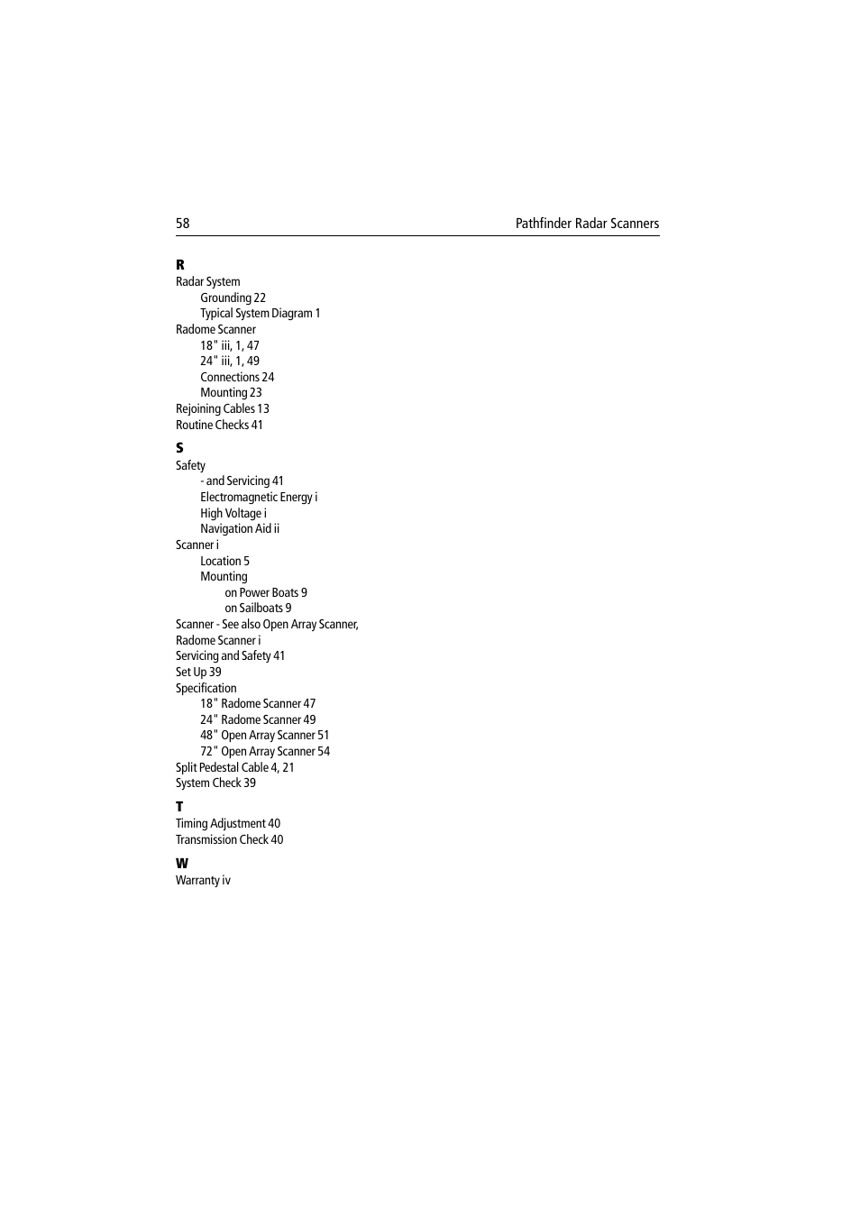 Raymarine Pathfinder Radar Scanner User Manual | Page 86 / 90