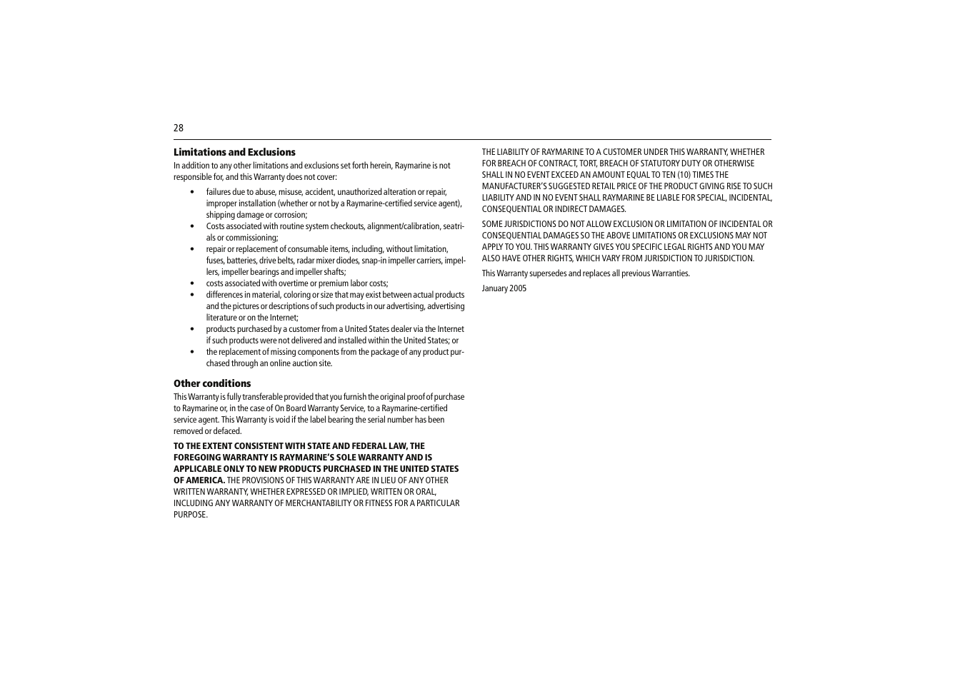 Raymarine Radome Scanners User Manual | Page 32 / 36