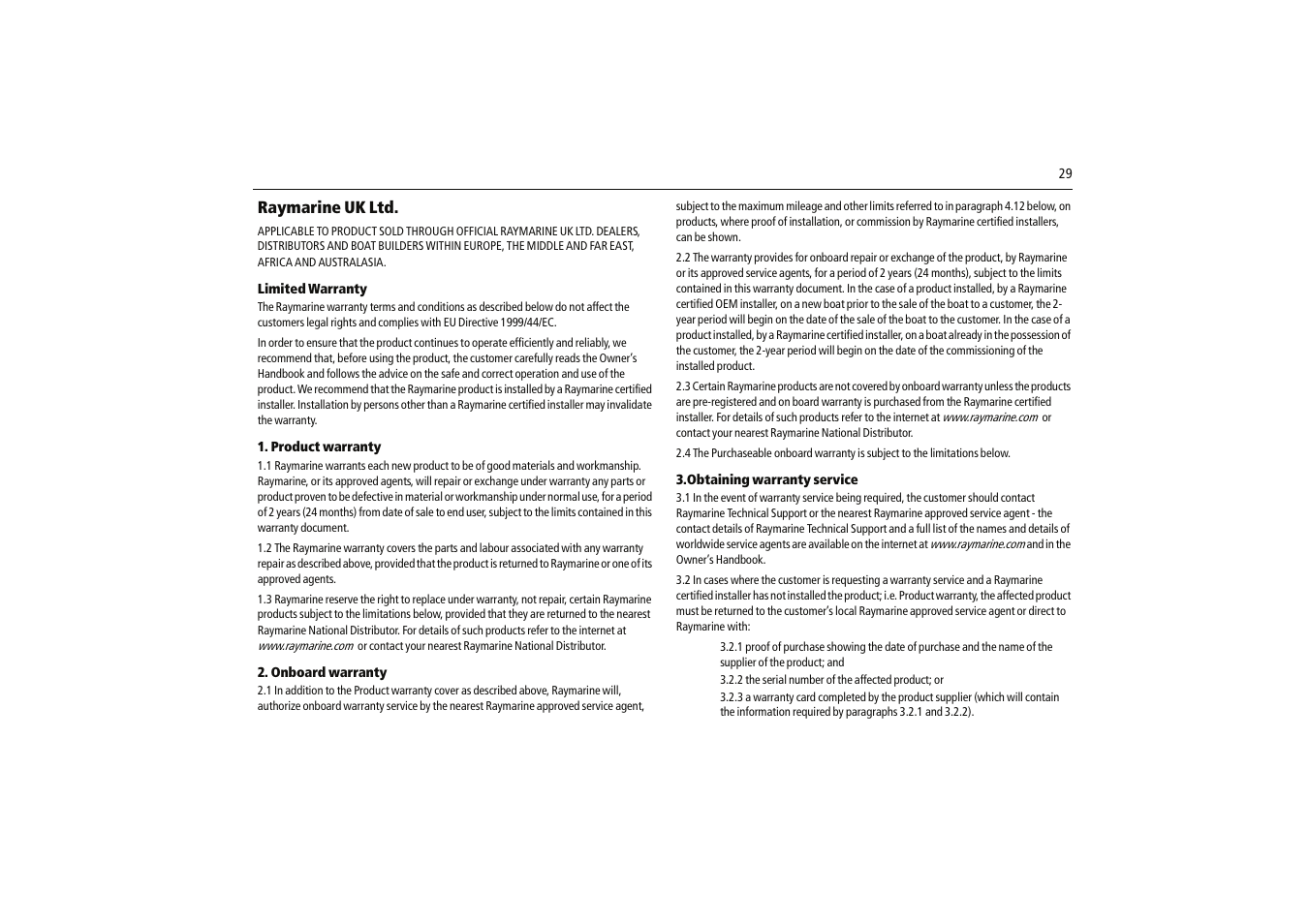 Raymarine Radome Scanners User Manual | Page 33 / 36