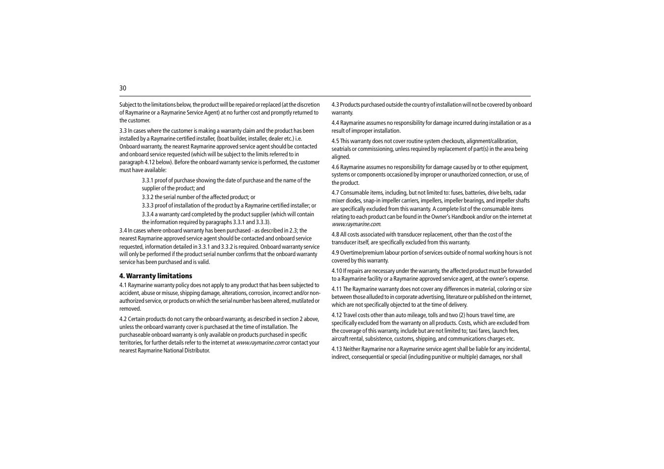 Raymarine Radome Scanners User Manual | Page 34 / 36
