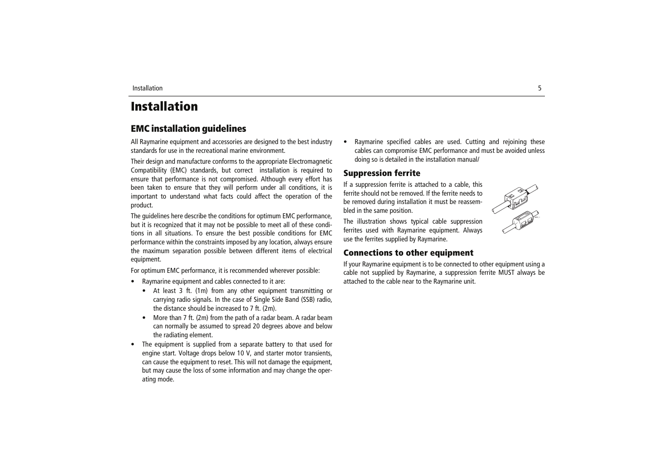 Installation | Raymarine Radome Scanners User Manual | Page 9 / 36