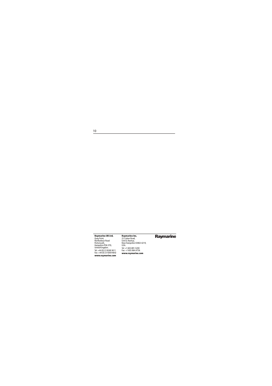 Raymarine NMEA Multiplexer User Manual | Page 16 / 16