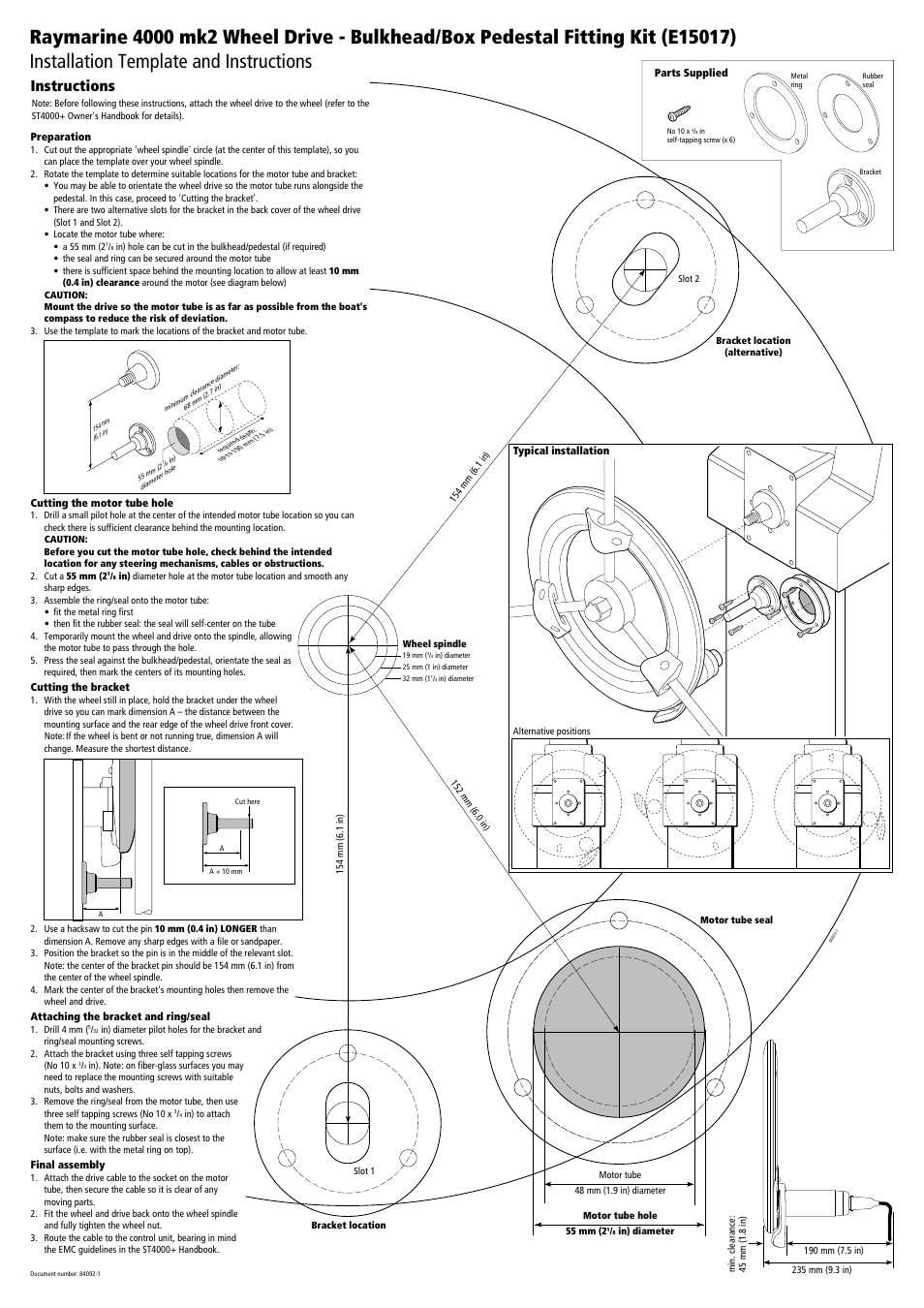 Raymarine 4000 MK2 User Manual | 1 page