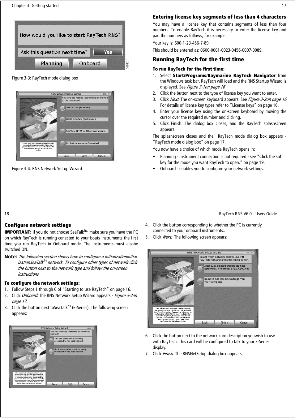 Running raytech for the first time | Raymarine Pathfinder User Manual | Page 14 / 111