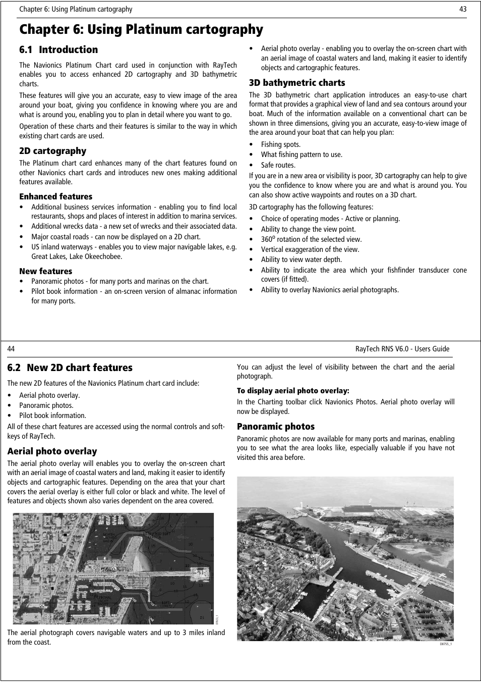 Chapter 6: using platinum cartography, 1 introduction, 2 new 2d chart features | Raymarine Pathfinder User Manual | Page 27 / 111