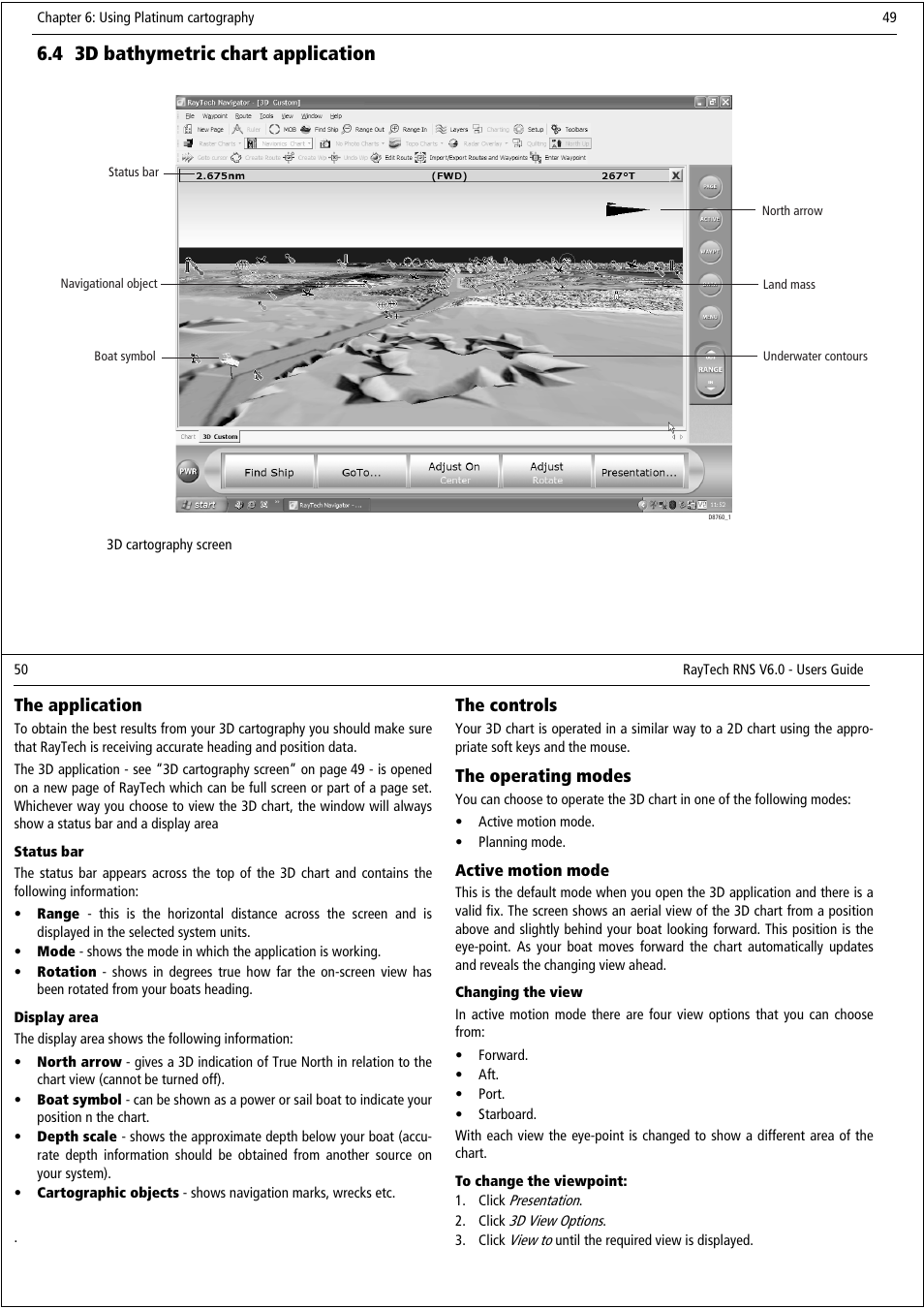4 3d bathymetric chart application | Raymarine Pathfinder User Manual | Page 30 / 111