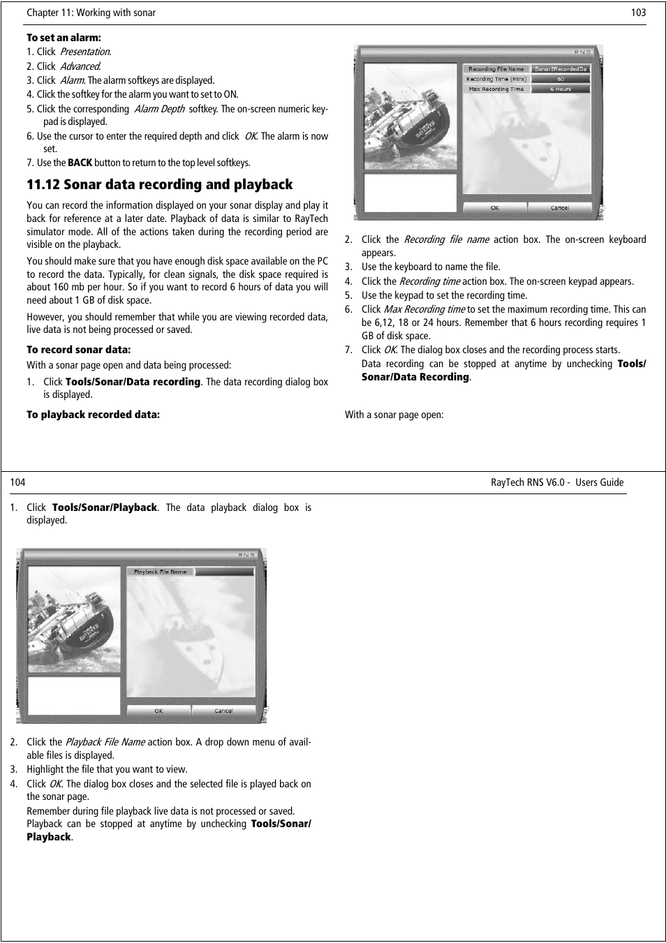 12 sonar data recording and playback | Raymarine Pathfinder User Manual | Page 57 / 111