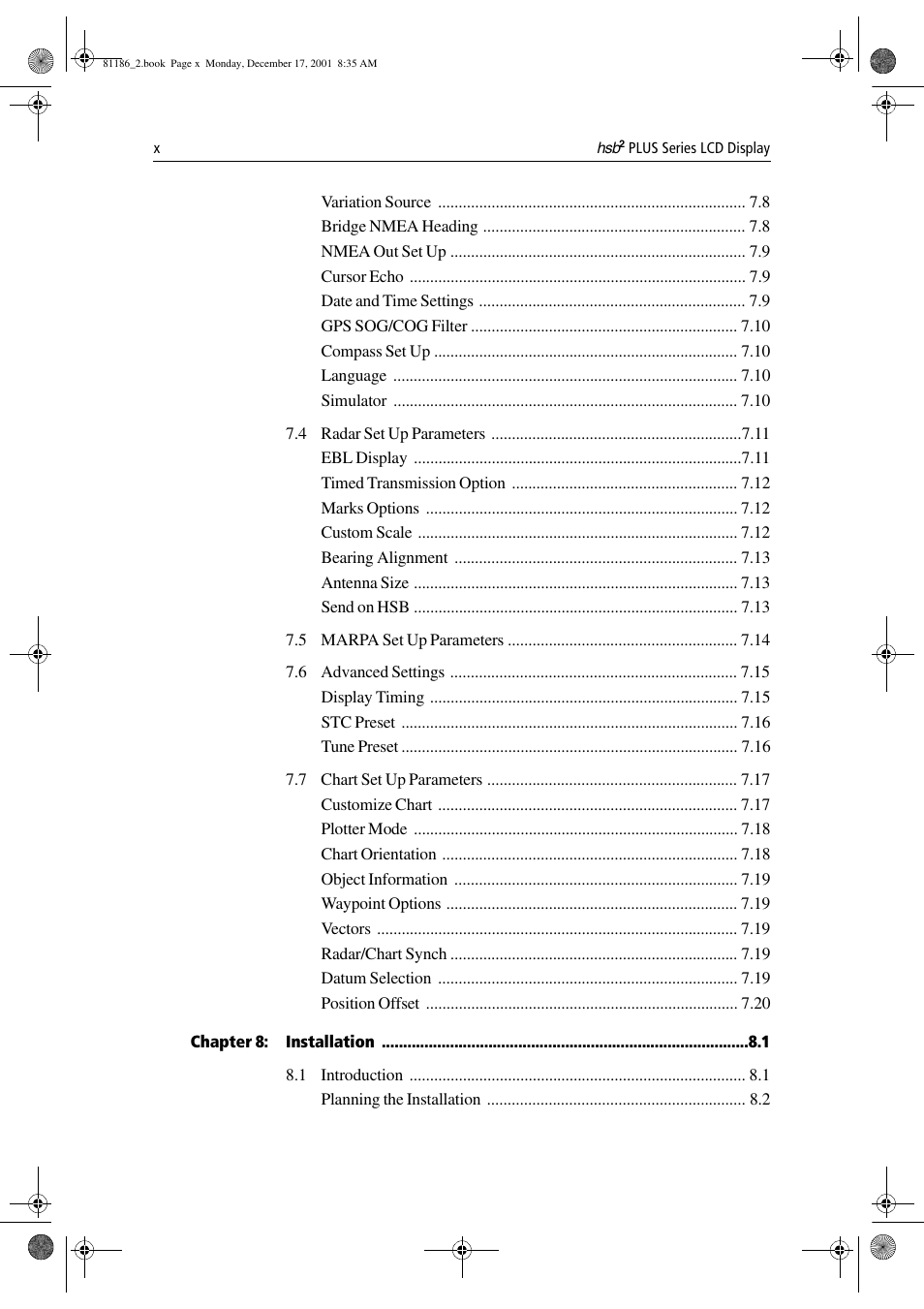 Raymarine Pathfinder Radar User Manual | Page 12 / 244