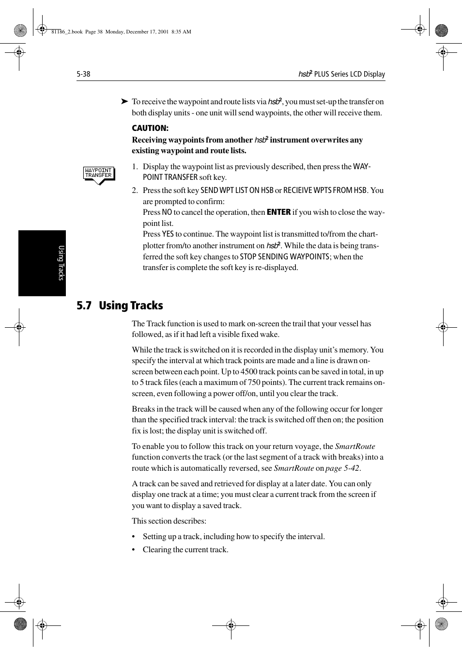 7 using tracks | Raymarine Pathfinder Radar User Manual | Page 138 / 244