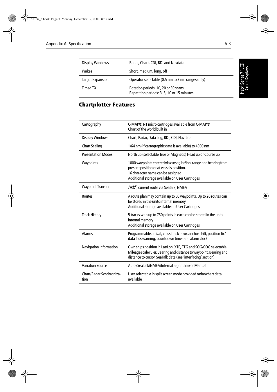 Chartplotter features | Raymarine Pathfinder Radar User Manual | Page 215 / 244