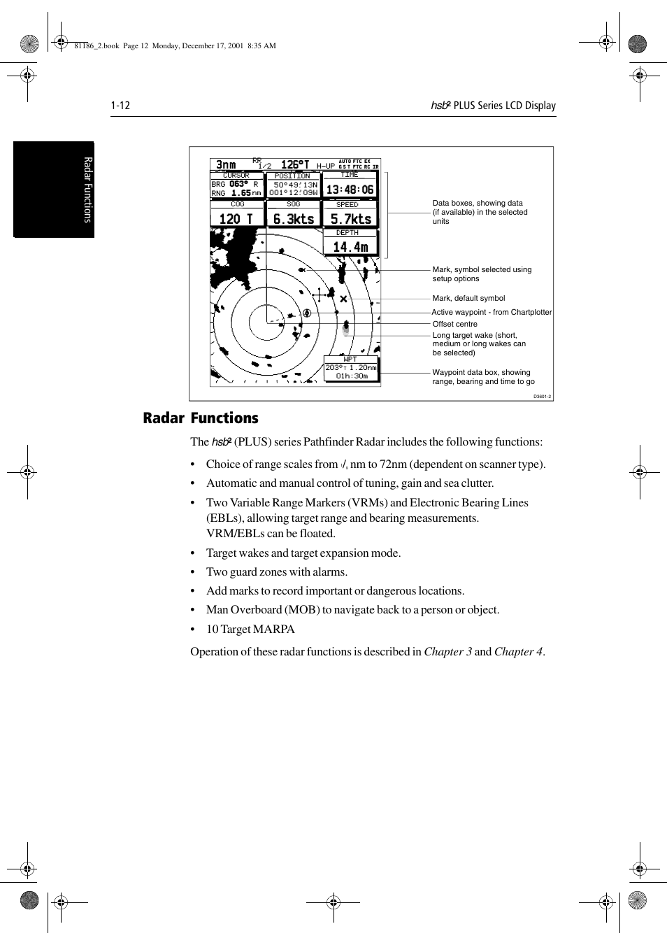 Radar functions, 120@t | Raymarine Pathfinder Radar User Manual | Page 26 / 244