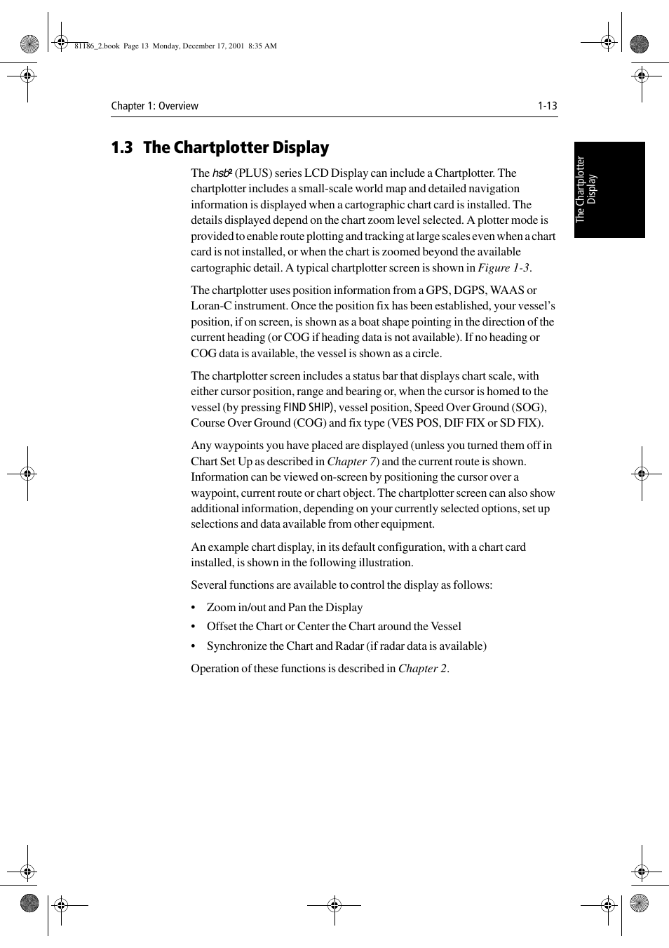 3 the chartplotter display | Raymarine Pathfinder Radar User Manual | Page 27 / 244