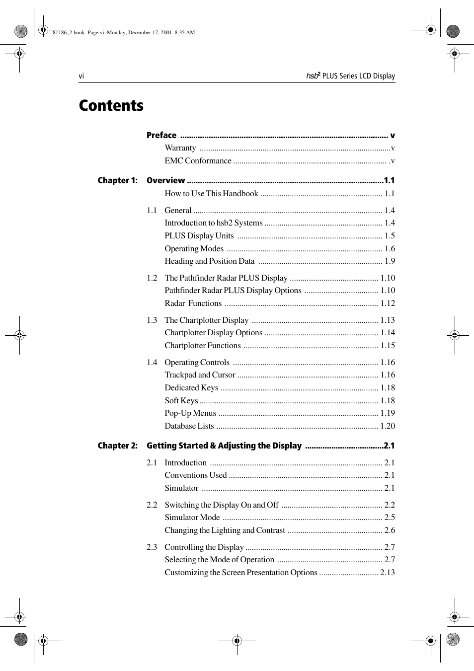 Raymarine Pathfinder Radar User Manual | Page 8 / 244