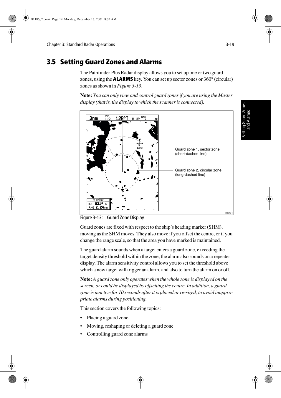 5 setting guard zones and alarms | Raymarine Pathfinder Radar User Manual | Page 85 / 244