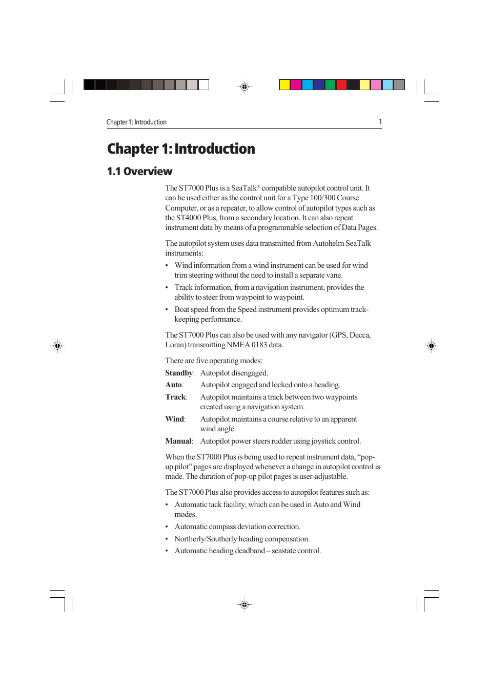 Chapter 1: introduction, 1 overview | Raymarine autopilot control unit User Manual | Page 18 / 111