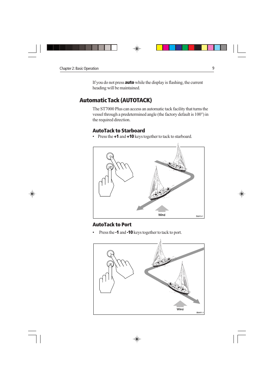 Automatic tack (autotack) | Raymarine autopilot control unit User Manual | Page 26 / 111
