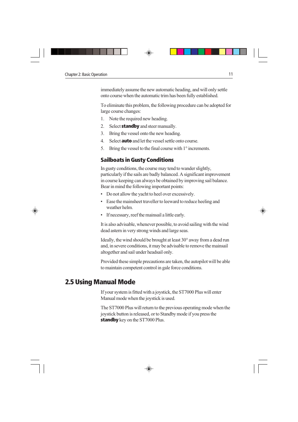 5 using manual mode | Raymarine autopilot control unit User Manual | Page 28 / 111
