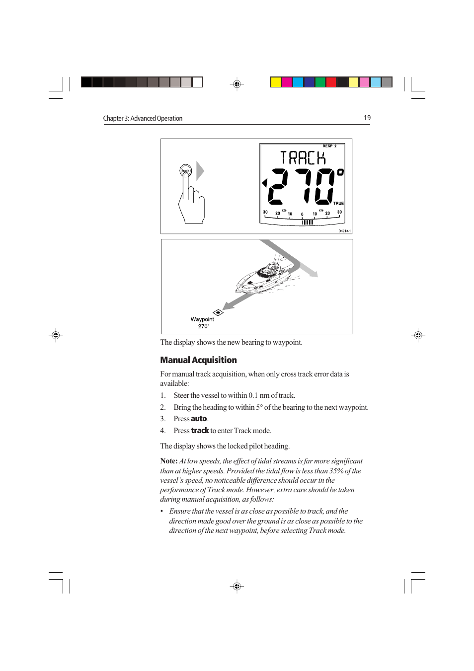 Manual acquisition | Raymarine autopilot control unit User Manual | Page 36 / 111