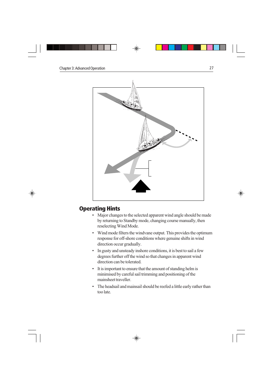 Operating hints | Raymarine autopilot control unit User Manual | Page 44 / 111