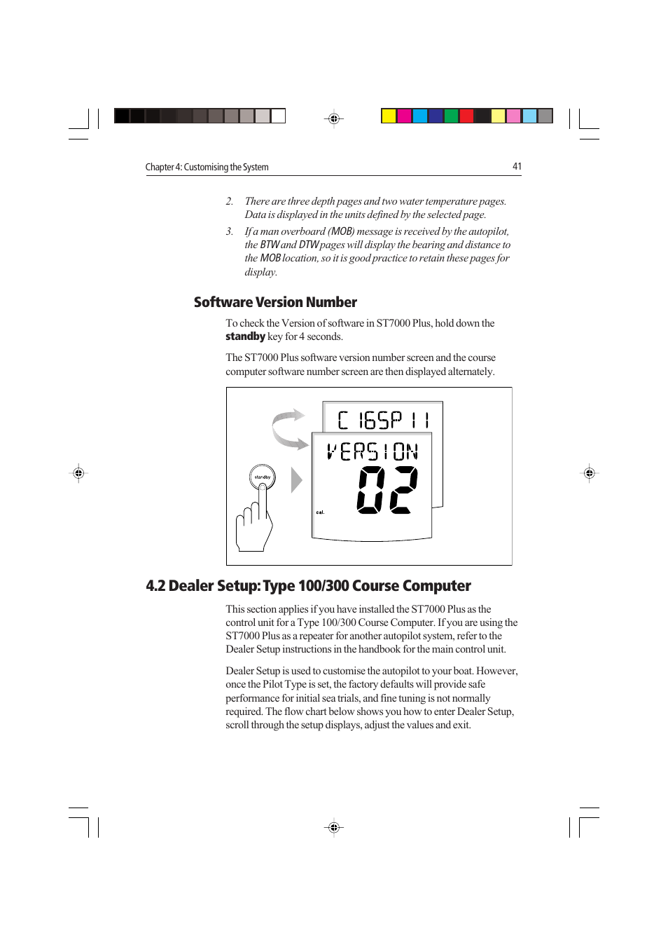 Software version number | Raymarine autopilot control unit User Manual | Page 58 / 111