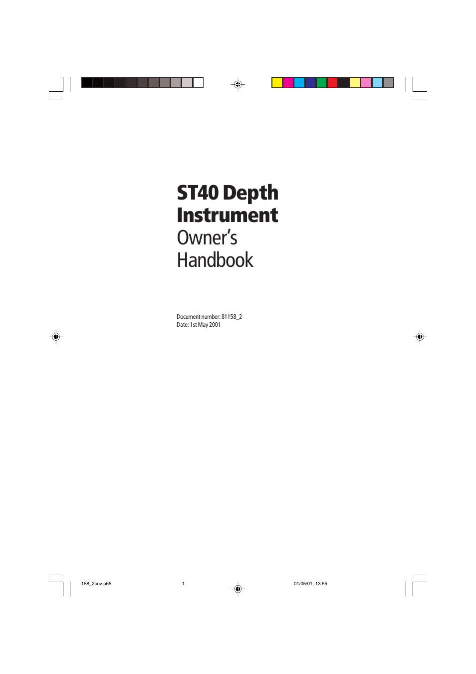 St40 depth instrument owner’s handbook | Raymarine ST40 User Manual | Page 2 / 47