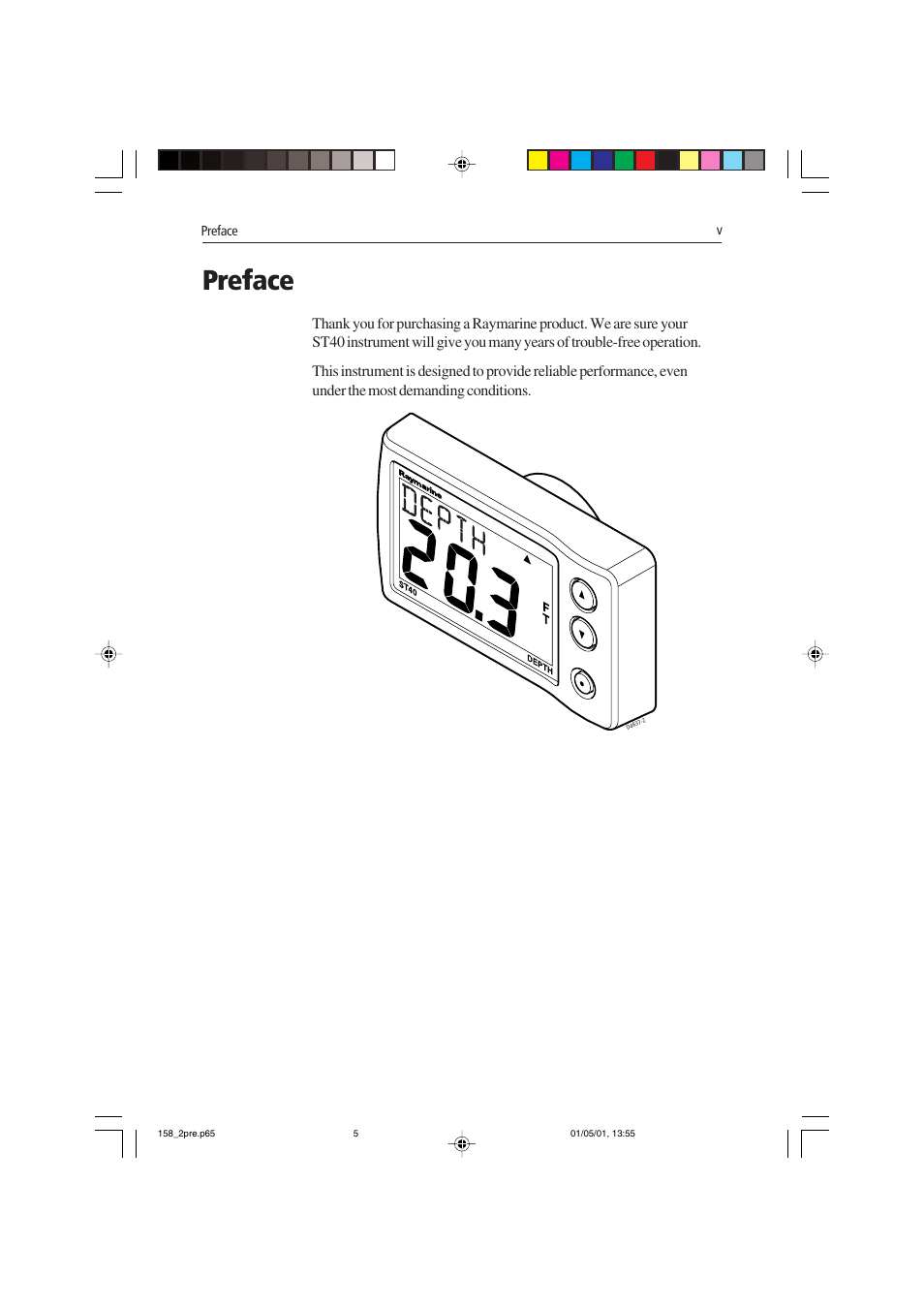 Preface | Raymarine ST40 User Manual | Page 8 / 47