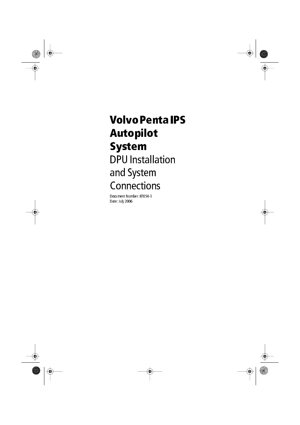 Raymarine VolvoPenta IPS Autopilot System DPU User Manual | 16 pages