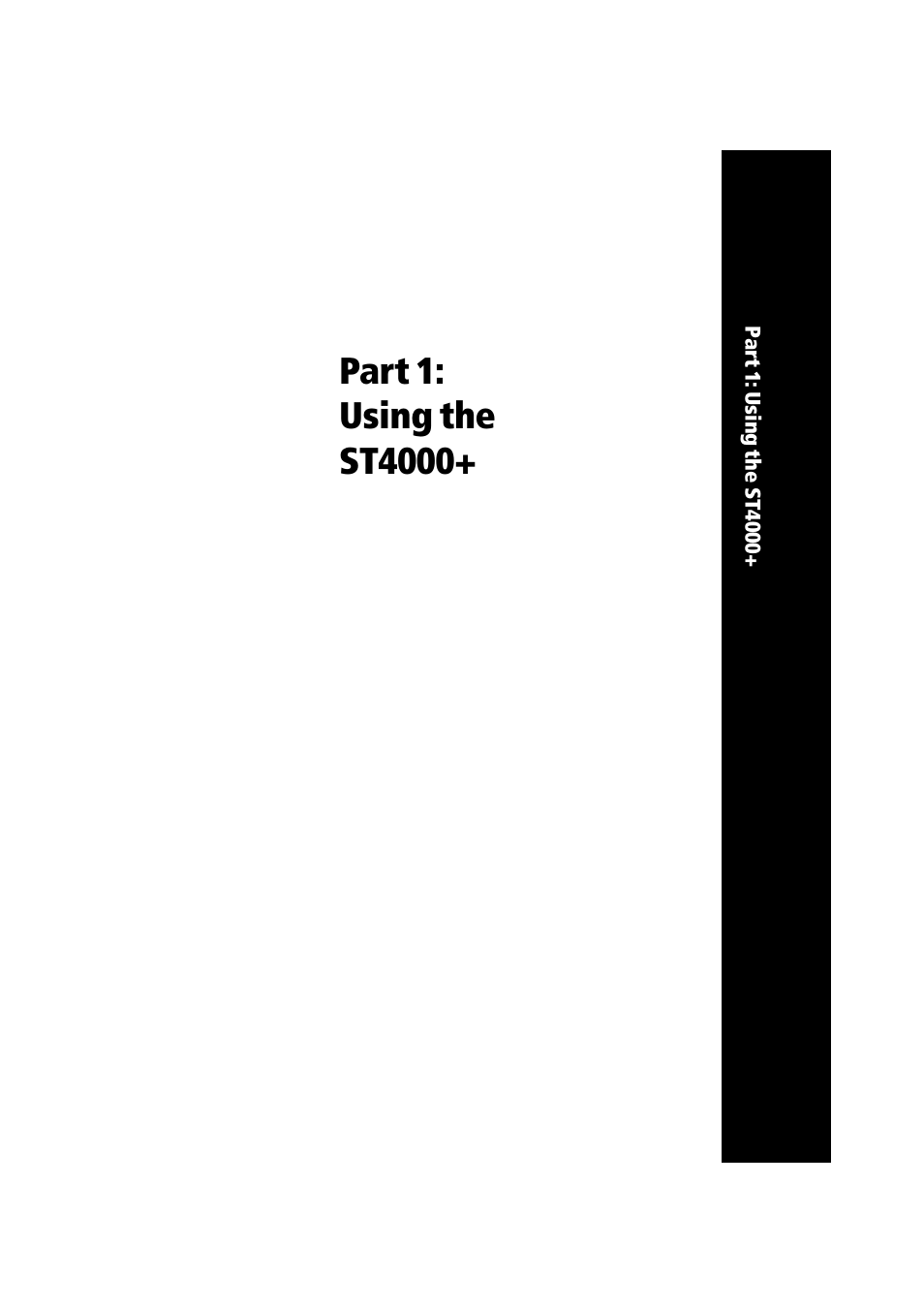 Part 1: using the st4000 | Raymarine autopilot + ST4000+ User Manual | Page 14 / 145