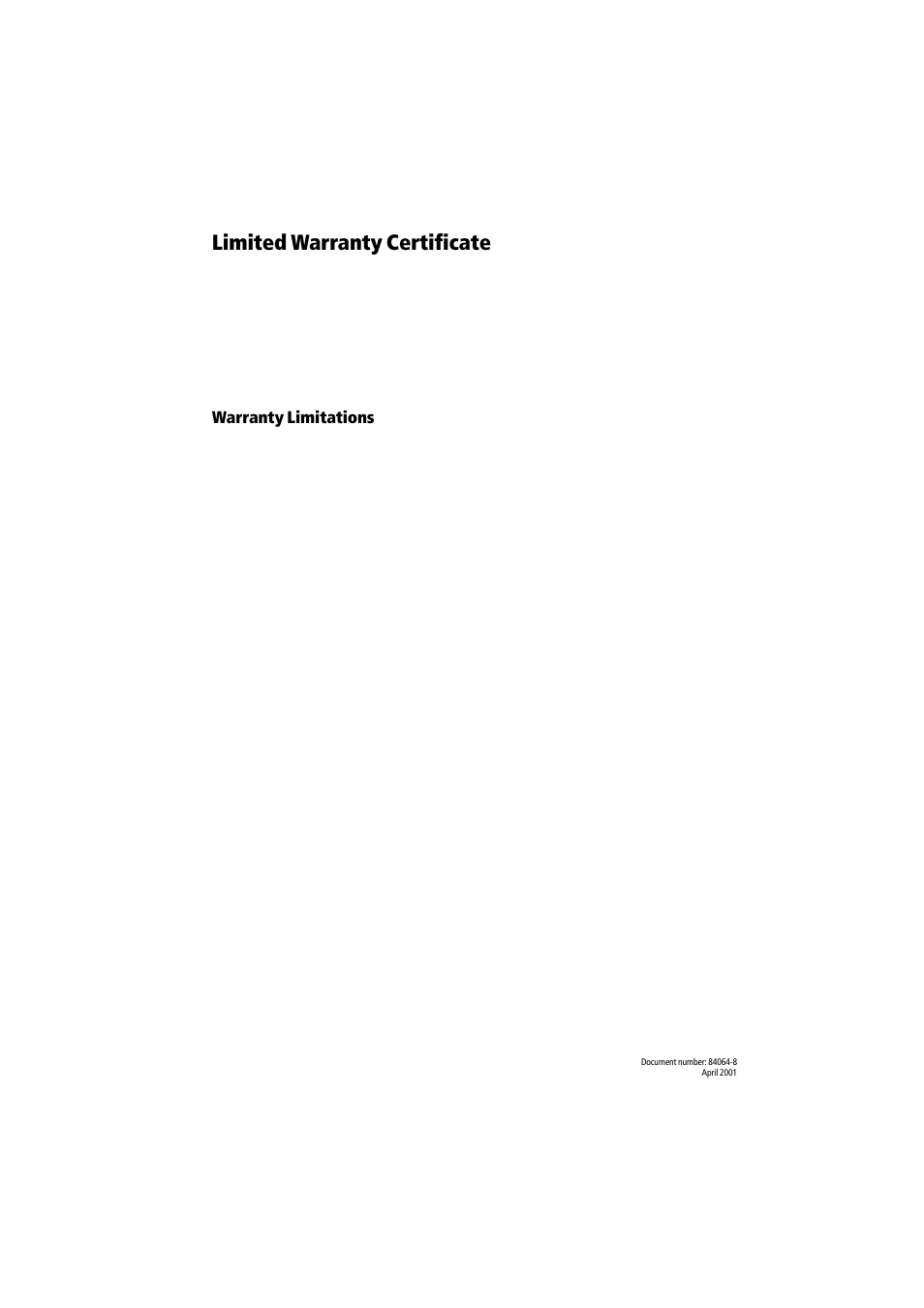 Limited warranty certificate | Raymarine autopilot + ST4000+ User Manual | Page 144 / 145